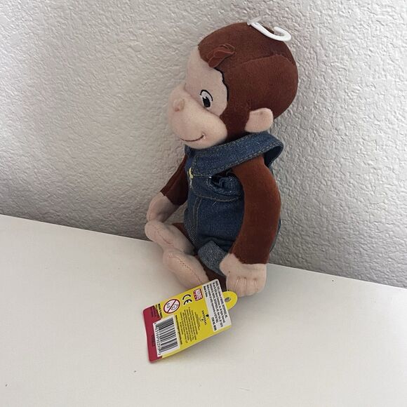 Marvel Toys Bean Bag Curious George in Overalls Plush Stuffed Animal 2005 w/ TAG - Picture 7 of 14